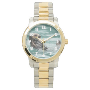 Reloj De Pulsera Nutria de mar de observación
