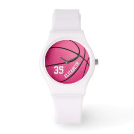 Reloj De Pulsera obsequios de baloncesto lindo giratorio rosa perso