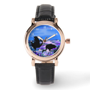 Reloj De Pulsera Observación de aves grullas