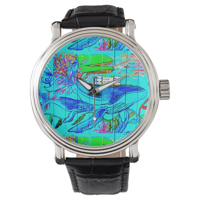 Reloj De Pulsera observación de ballenas jorobadas (Anverso)