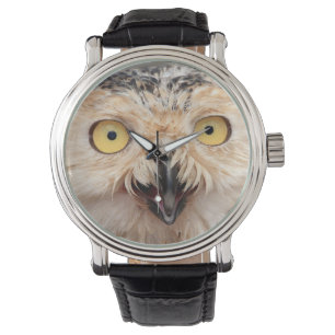 Reloj De Pulsera Observación de búhos nivales juveniles