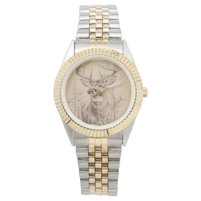 Reloj De Pulsera Observación de ciervos (Anverso)
