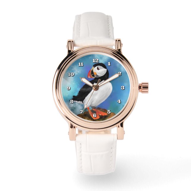 Reloj De Pulsera Observación de frailecillos del Atlántico (Anverso)