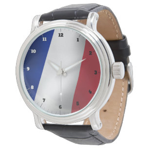 RELOJ DE PULSERA OBSERVACIÓN DE LA BANDERA DEL TRICOLOR FRANCÉS