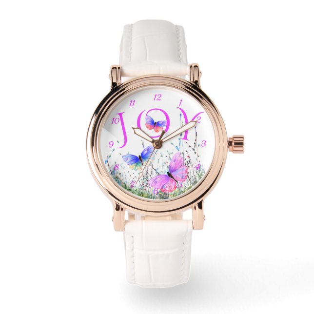 Reloj De Pulsera Observación de Mariposas de Primavera (Anverso)
