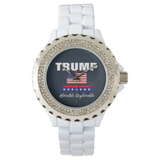 RELOJ DE PULSERA OBSERVACIÓN DEPLORABLE ADORABLE DEL PRESIDENTE TRU (Anverso)