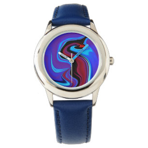 Reloj De Pulsera Observaciones abstractas del Dragón Rojo