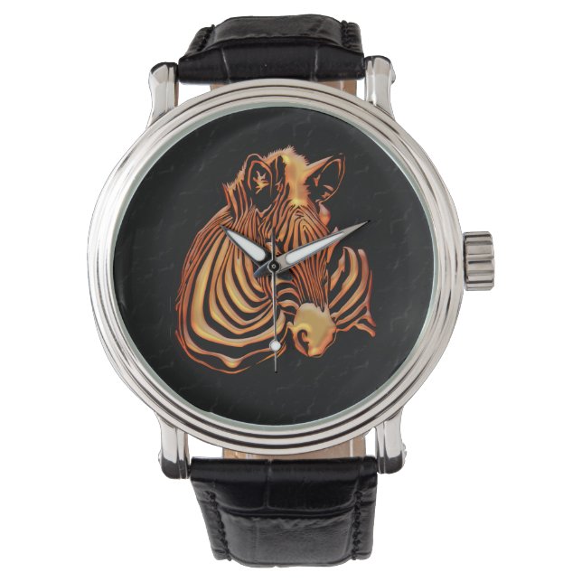 Reloj De Pulsera Observaciones de cebra 1 y 2 - Opciones numéricas (Anverso)