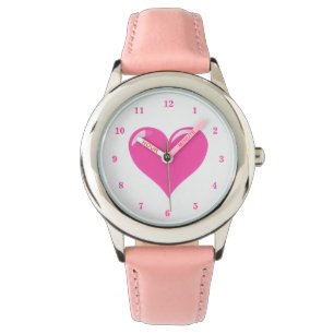 Reloj De Pulsera Observaciones rosas con corazón