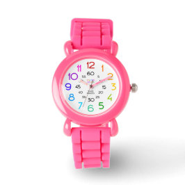 Reloj De Pulsera Observador de aprendizaje de Purpurinas rosados co