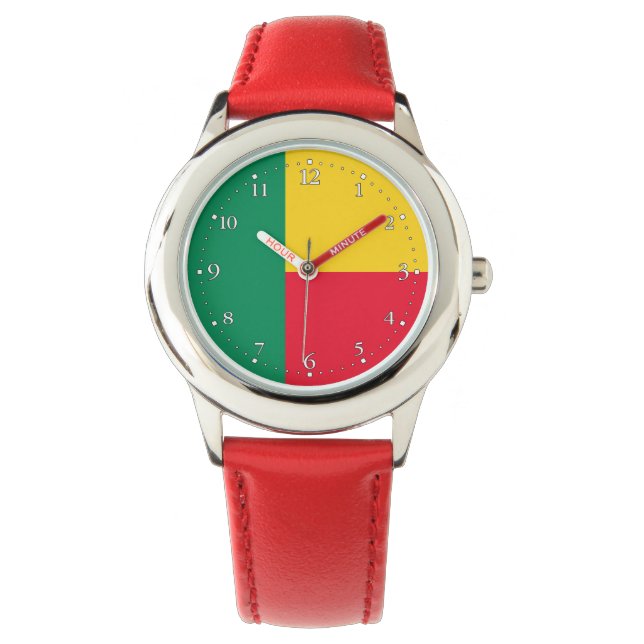 Reloj De Pulsera Observador de bandera de Benín Patriótico (Anverso)