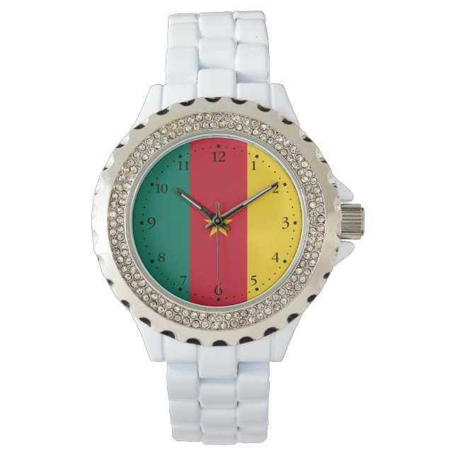 Reloj De Pulsera Observador de bandera de Camerún Patriótico (Anverso)