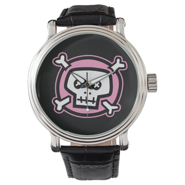 Reloj De Pulsera Observador de cráneo rosado (Anverso)