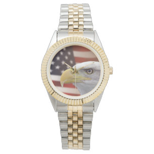 Reloj De Pulsera Observador de dos tonos de la bandera del águila e