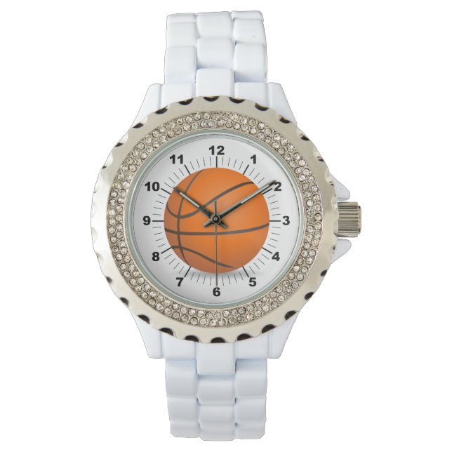 Reloj De Pulsera Observador de esmalte blanco Diamante de imitación (Anverso)