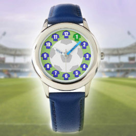 Reloj De Pulsera Observador de fútbol infantil con Camisetas azules