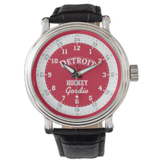 Reloj De Pulsera Observador de hockey de Detroit 24 horas