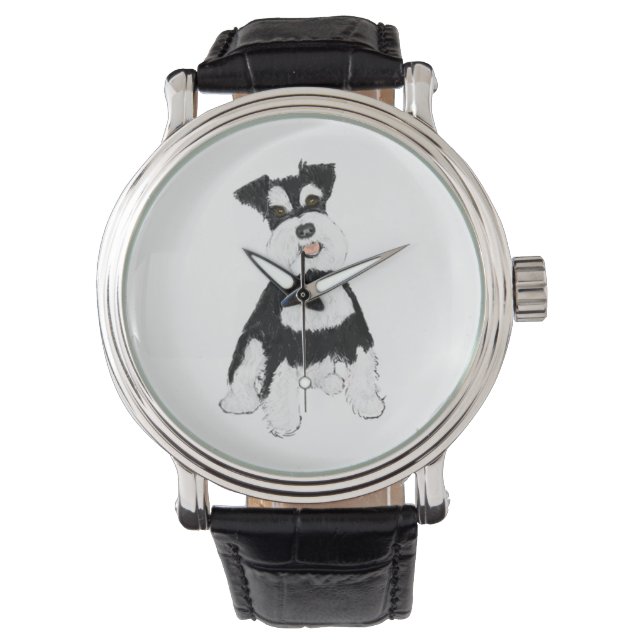 Reloj De Pulsera Observador de Kookie Sookie Schnauzer (Anverso)