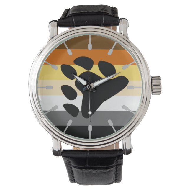 Reloj De Pulsera Observador de la bandera del orgullo del oso (Anverso)