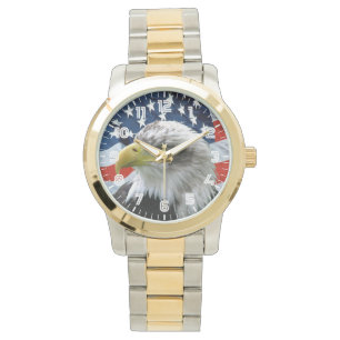Reloj De Pulsera Observador de la bandera estadounidense del águil