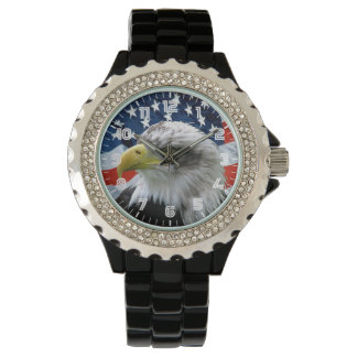 Reloj De Pulsera Observador de la bandera estadounidense del águila