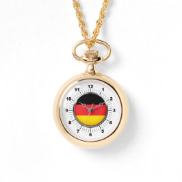 Reloj De Pulsera Observador de oro con bandera alemana de mujeres