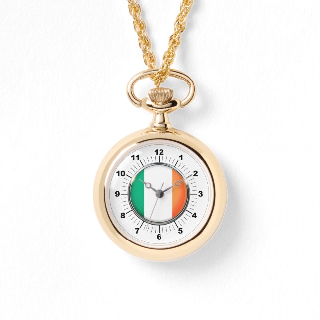 Reloj De Pulsera Observador de oro con bandera de Irlanda femenina (Anverso)