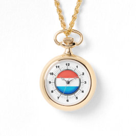 Reloj De Pulsera Observador de oro con bandera luxemburguesa femeni