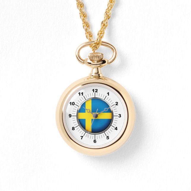 Reloj De Pulsera Observador de oro de bandera femenina de Suecia (Anverso)