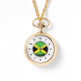 Reloj De Pulsera Observador de oro de la bandera de Jamaica femenin