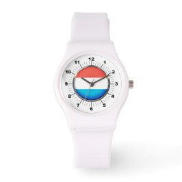 Reloj De Pulsera Observador de silicio blanco deportivo de bandera