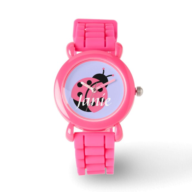 Reloj De Pulsera Observador del Chica Personalizado "Little Ladybug (Anverso)
