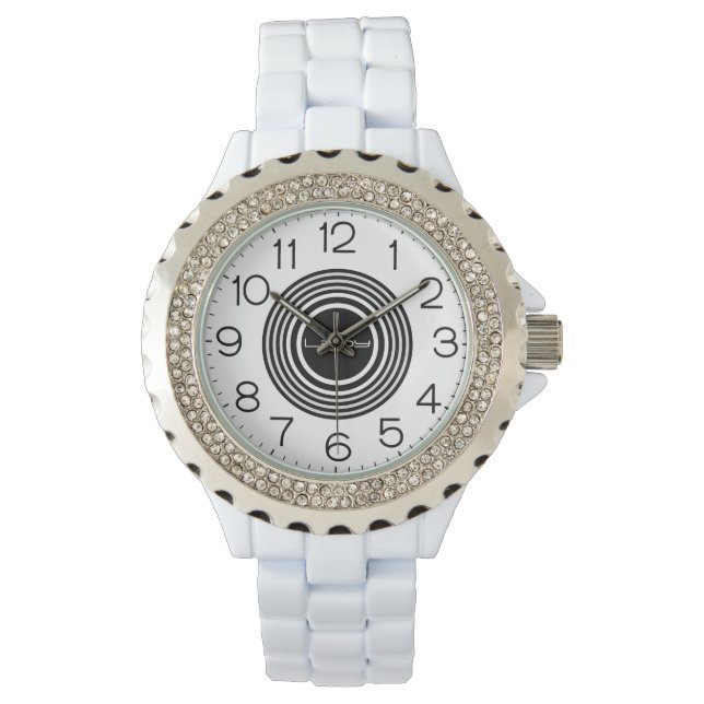 Reloj De Pulsera Observador del esmalte blanco Diamante de imitació (Anverso)