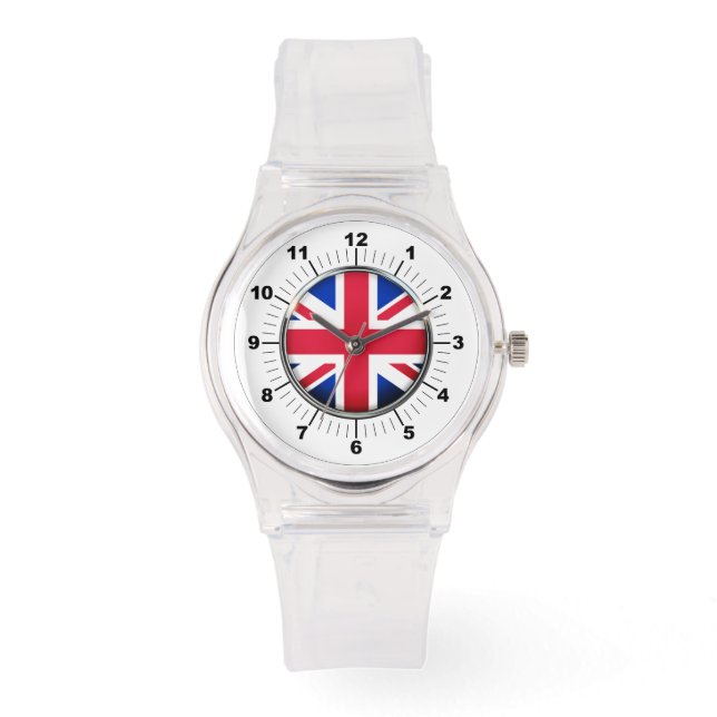 Reloj De Pulsera Observador deportivo de bandera británica de mujer (Anverso)