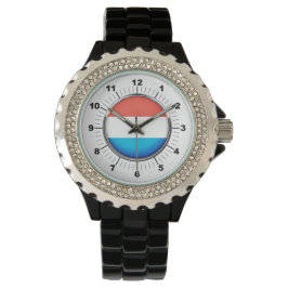 Reloj De Pulsera Observador negro de la bandera de Luxemburgo de la