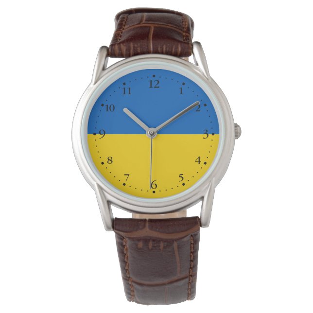 Reloj De Pulsera Observador patriótico de bandera de Ucrania (Anverso)