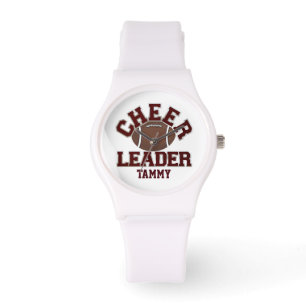 Reloj De Pulsera Observador Personalizado de Maroon y White CheerLe
