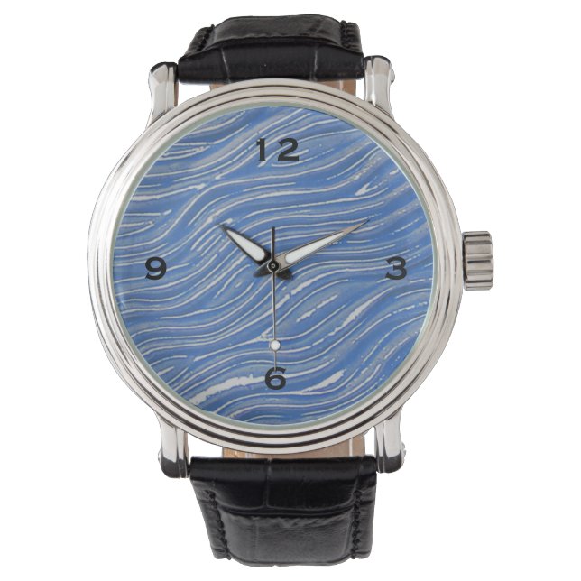 Reloj De Pulsera Observar agua azul para los hombres (Anverso)