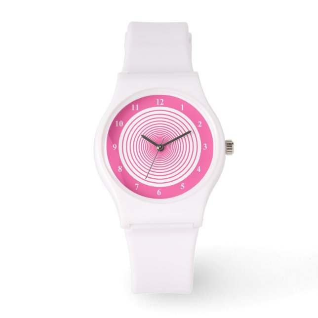 Reloj De Pulsera Observar anillos rosados (Anverso)