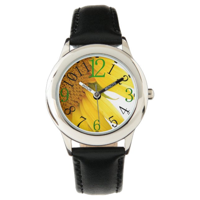 Reloj De Pulsera Observar con girasol (Anverso)