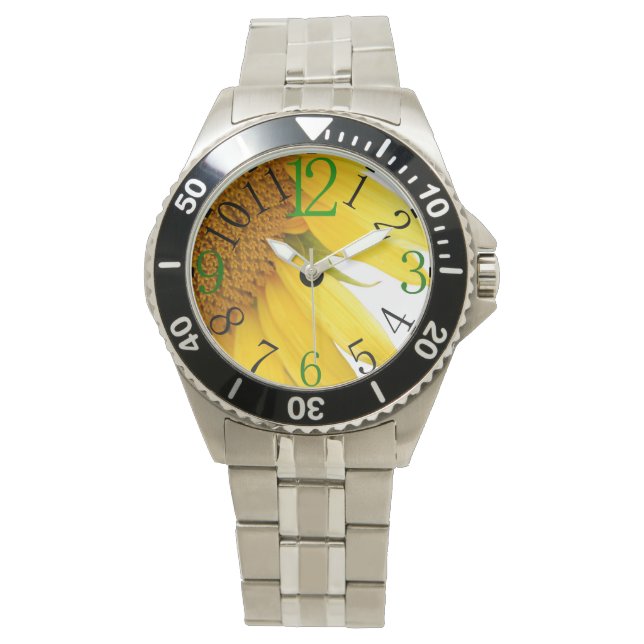 Reloj De Pulsera Observar con girasol (Anverso)