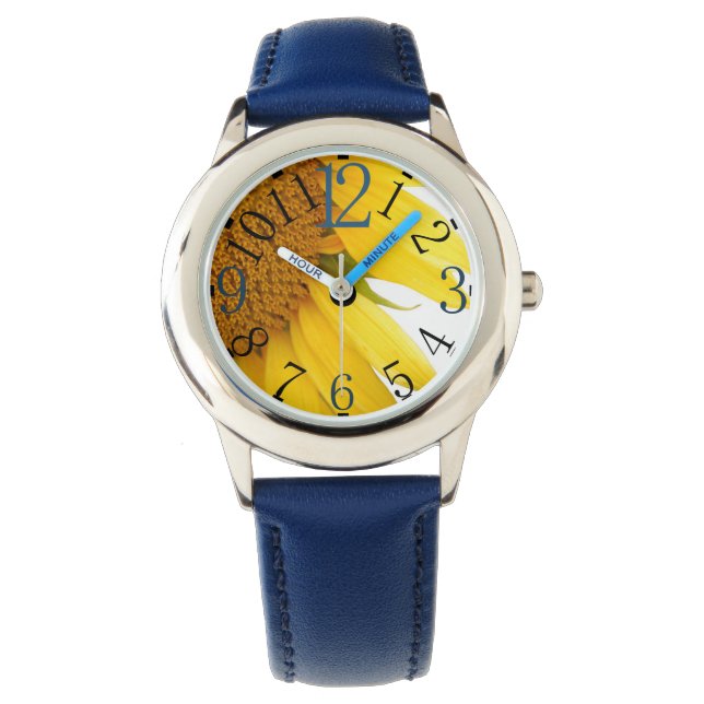 Reloj De Pulsera Observar con girasol (Anverso)