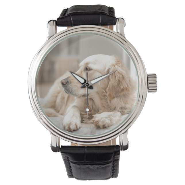 Reloj De Pulsera Observar con la imagen de Golden Retriever (Anverso)