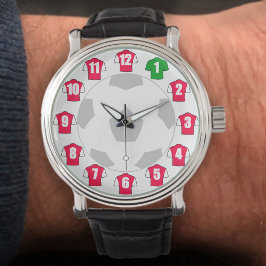 Reloj De Pulsera Observatorio de fans del fútbol - con Camisetas ro