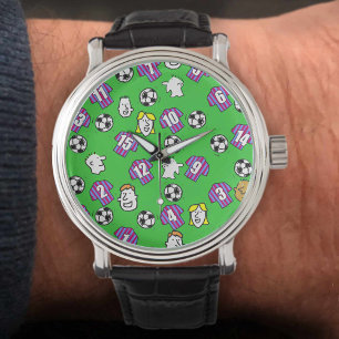 Reloj De Pulsera Observatorio de fútbol - con Camisetas a rayas Cla