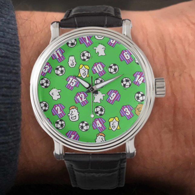 Reloj De Pulsera Observatorio de fútbol - con Camisetas a rayas Cla (Subido por el creador)