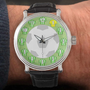 Reloj De Pulsera Observatorio de fútbol - con Camisetas de rayas ve