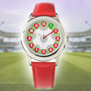 Reloj De Pulsera Observatorio de fútbol infantil - con Camisetas ro