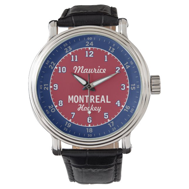 Reloj De Pulsera Observatorio de hockey 24 horas en Montreal (Anverso)