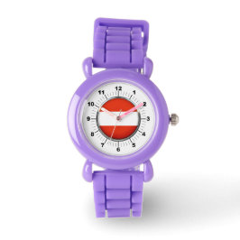 Reloj De Pulsera Observatorio de la correa del Purpurina rojo de la